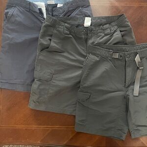 3 Men's Gray / Charcoal Shorts - North Face X2 and Columbia
